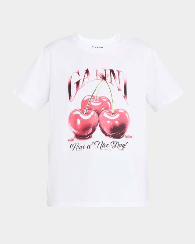 Basic Jersey Cherry Relaxed T-Shirt